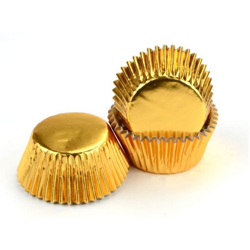 Nicoles Zuckerwerk Shop Cake-Masters Muffinkapseln Alu gold
