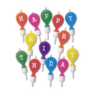 Nicoles Zuckerwerk Geburtstag Luftballon Kerzen 13 Stück