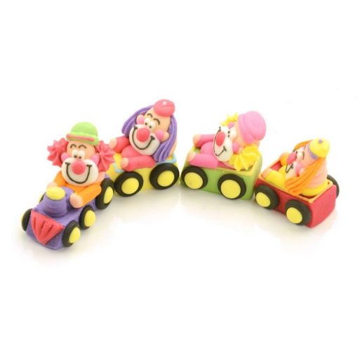 Nicoles Zuckerwerk Shop Zuckerfiguren Clowns im Zug