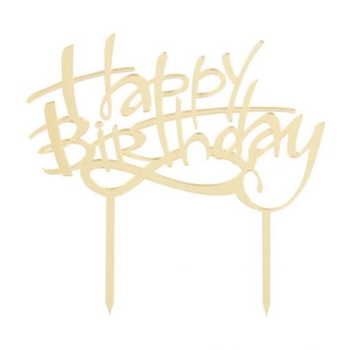 Nicoles Zuckerwerk Shop Cake Masters Cake Topper Happy Birthday gold