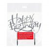 Nicoles Zuckerwerk Shop Cake-Masters Cake Topper Happy Birthday silber