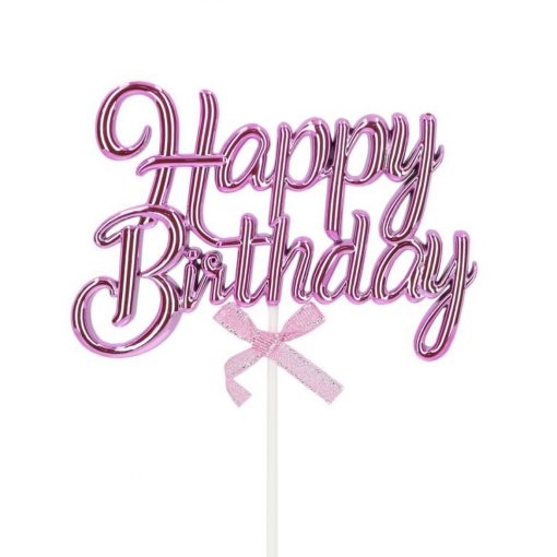 Nicoles Zuckerwerk Shop Cake Topper Geburtstag pink